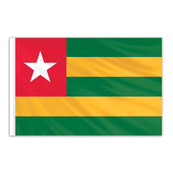 Global Flags Unlimited Togo Indoor Nylon Flag 4'x6' 203105